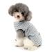 Zunea dog shirt for small dogs cats pets striped T-shirt for summer cool vest puppy basic tank top soft cotton chihuahua clothing for dogs gray size XXL XXL (1 Pack)