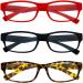 The Readings Factory Pack 3 reading glasses for men and women.Glasses without strength or with prescription.3 colors and 4 gradations - Trevi Executive 3.0 x