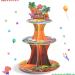 Dinosaur Cupcake Stand 3-Tier Party Decorations Dinosaur Themed Cupcake Stand Decoration Kids Boys Dinosaur Dessert Tower Dinosaur Jungle Themed Party Birthday Supplies