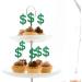Ambishi 24pcs Dollar Sign Cupcake Toppers American Dollar for Casino Wedding Birthday Festival Party Decoration Light Up Your Casino Party Decor Cake Picks Green Glitter - Buy Online on GoSupps.com