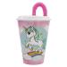 430 ml Unicorns - Rainbow reusable cup for children with lid and straw - Rainbow