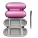 Portable Pink PU Leather Toothbrush Holder with Mesh Pocket for Accessories Storage - Ideal for Travel & Organization - Buy Online on GoSupps.com