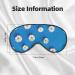 White Daisy Light Blocking Eye Mask - Soft Adjustable Sleep Mask for Travel & Yoga - Buy Online on GoSupps.com