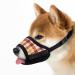 Muzzle for dogs muzzle made of soft nylon with motif anti-bite anti-barking anti-taps for small medium and large dogs (L plaid) l Pladid