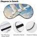 Cranes Birds Flying Sky Sleep Mask | Cute Adjustable Eyemask for Travel & Sleeping - Buy Online on GoSupps.com