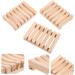 Amosfun 15 Pcs Wooden Soap Dish Sponge Holder Wood Trays Wooden Soap Holder Travel Soap Natural Sink Soap Holder Wood Bracket Soundbar Bracket Shower Soap Dish Hollow Three Piece Suit - Buy Online on GoSupps.com