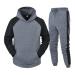 Hanxiulin men's training suit adjust jogging sports suit cotton training suits autumn and winter leisure clothes leisure dress training suit house suit sweat jacket gray xxl