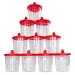 Medi-Inn+ Urine Cup 125 ml with Red Snap-On Lid - 10 Pack Plastic Urine Sample Collection Cups for Accurate Testing - International Shipping Available - Buy Online on GoSupps.com