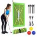 LANJAO Golf Training Mat for Swing Detection Batting,Path Feedback Golf Mat,Practice for Outdoor IndoorGolf Hitting Mat That Analysis Swing Path and Correct Hitting Posture