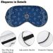 Blue Paisley Sleep Mask for Women - Adjustable Eye Shades Cover with Elastic Strap | Perfect for Comfortable Sleep - Buy Online on GoSupps.com