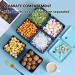 Candy Box Divided Serving Tray Party Fruit Tray Dried Fruit Nuts Candies Sweet Biscuits (Color : Blue) (Size : Unique Colour) - Buy Online on GoSupps.com