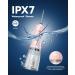 JTF Water Dental Flosser Picks - Cordless Portable Oral Irrigator 4 Modes 300ML Rechargeable IPX7 Waterproof Best for Home & Travel - 5 Jet Tips (Pink - Buy Online on GoSupps.com