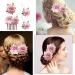 PMELCXD 4 Pieces Rose Hair Clip Flower Hairpin Flower Hair Accessories Rose Brooch Floral Clips Women Rose Flower Hair Accessories(Pink) - Buy Online on GoSupps.com