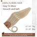 Runature 40cm Real Human Hair Ponytail Extensions - Ash Blonde #18/613 with Blond Highlights - 80g Perfect for Effortless Braid Styles - Buy Online on GoSupps.com
