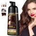Hair Color Dye Shampoo Dark Brown for Gray Hair Instant Natural Hair Dye Shampoo for Women & Man 3-In-1 & Semi-Permanent Herbal Ingredients & Ammonia-Free Fast Acting and Long Lasting (DARK BROWN)