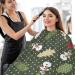 Waterproof Barber Cape - Snowman & Tree Cheetah Haircut Bib for Men & Women | Unisex Hair Cutting Cape  - Buy Online on GoSupps.com
