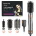 Hair Dryer Brush Hot Air Brush Interchangeable 3 Brush Heads Hair Dryer & Volumizer Styler One-Step Blow Dryer Brush for Drying Combing Styling Straightening Gray