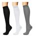 Xinshibao compression stockings compression socks travel socks knee socks for running sports relaxation blood circulation flight nurses travel pregnancy 3 couple 40-43