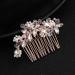 Bridal Hair Comb Slides Clip Rhinestone Rose Gold Wedding Hair Accessories For Women Girl Bride & Bridal - Buy Online on GoSupps.com