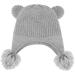 KAKU NANU Toddler Winter Hat with Double Pom Pom Earflap, Fleece Lined Beanie - Grey (2-4 Years) - Buy Online on GoSupps.com