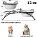 Y YHY Raised Ceramic Cat Food Bowls Set - 12 oz Elevated Pet Dishes with Stand for Cats and Small Dogs - Dishwasher Safe - Buy Online on GoSupps.com