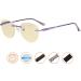 CessBlu Ladies Cat-Eye Blue Light Blocking Glasses | Anti Glare UV Rimless Eyewear for Women | 1.5x Reading Screen Glasses - Purple - Buy Online on GoSupps.com