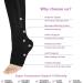 3 Pairs Zipper Compression Socks for Women - Open Toe Toeless Knee High Support Stockings (Black Brown Gray) - L/XL - Easy On & International Shipping - Buy Online on GoSupps.com