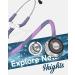 Buy FriCARE Purple Stethoscope | Pediatric Dual Head Estetoscopio Kit - Graduation Gift with Tunable Diaphragm & 12 Zodiac Tags for Scrubs - Buy Online on GoSupps.com