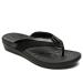 Sounity Comfortable Orthotic Walking Flip Flops Women Arch Support Plantar Fasciitis Relieve Sandals Outdoor Lightweight 8 W7-black