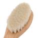Baby Hair Brush with Wooden Handle | Gentle Goat Bristles | Double Sided Comb for Infants | Prevent Lacteal Scab - Buy Online on GoSupps.com