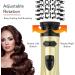 2-in-1 Electric Hot Air Hair Dryer & Curling Comb - Gold | Stylish Curly Hairstyles for Salon & Home - Buy Online on GoSupps.com
