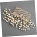 Ipetboom Bridal Hair Comb Bridal Hair Pin Rhinestone Bridal Rhinestone Hair Clips Leaf Flower Hair Comb Pearl Hair Comb Metal Hair Clips Tiara Wedding Bride Hair Accessories - Buy Online on GoSupps.com