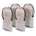 Shoe Dust Bags - 4 Pack Beige Duster Flannel Single Shoe Pouch with Drawstring Closure, Washable Breathable Cotton Fabric Cloth for Travel, Home, Luggage, Handbags, Storage, Accessories - 8x17 8x17 Inch (Pack of 4) Beige