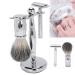 Professional Manual Shaver Holder Set | Beard Shaving Brush & Razor Premium Grooming for Men - Buy Online on GoSupps.com