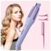 Curling Iron 1 Inch Mini Curling Iron with 4 Temperatures Anti-Scald and Anti-Tangle Hair Curling Wand Purple