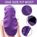 2PCS Satin Hair Braid Bonnet - Black+Purple | Extra Long & Foldable Sleep Cap for Black Women - Single Layer Soft Hair Bonnet for Dreadlocks - Buy Online on GoSupps.com