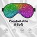 Colorful Glitter Print Sleep Eye Mask - Soft Blindfold with Elastic Strap for Travel & Night Sleeping - Buy Online on GoSupps.com