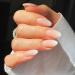 Almond False Nails Short 24Pcs Nude Pink Gradient Fake Nails Press on Nails Pattern Oval Stick on Nails French Nail Tips with Nail Glue for Women Girls Nail Art (Gradient)