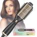 Bizcasa Warm air brush 1200W 4 in 1 one-step Fehner brush professionally round brush hairstyle hot air brush 3 temperatures & 2 wind strengths ions hair dryer hair dryer hairstyle round brush (black)
