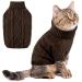 Classic knitting fleece dog sweater warm puppy clothing cat sweater winter turtleneck pet outfits clothing for chihuahua coffee s s coffee