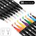 ai-natebok Dual Brush Marker Pens - 36 Colors Fine Tip & Brush Pen for Adult Coloring - Bullet Journal Note Taking and Art Projects - Buy Online on GoSupps.com