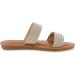CUSHIONAIRE Women's Vera Slide Sandal - Memory Foam, Wide Widths, 9.5 Silver Sparkle - Buy Online on GoSupps.com