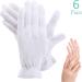 Moisturizing Gloves for Over Night Bedtime | Premium Cotton | Eczema Dry Sensitive Skin Therapy | Secure Wristband | One Size Fits Most - 6 Pairs - Buy Online on GoSupps.com