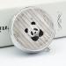 Round White Wooden Panda Print Pill Box - 3 Compartment Portable Medicine Organizer - Buy Online on GoSupps.com