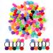 MOODKEY 106PCS Self Hinge Hair Barrettes Plastic Hair Clips Small Cartoon Design Hairpins Colorful Cute Hair Bands Ball Bubble Ponytail Holders Hair Ties Hair Accessories for Baby Toddler Girls