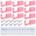 10Pcs Ear Piercing Kit, Evatage Disposable Self Ear Piercing Gun Kit, Nose Piercing Tools with Crystal Stud Earrings for Home Salon Piercing Pink
