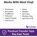 Vinyl Ease 12inch x 100 feet roll of Paper Transfer Tape with a Medium to High Tack Layflat Adhesive. Works with a Variety of Vinyl. Great for Decals  Signs  Wall Words and More. American Made V0821 - Buy Online on GoSupps.com