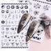 Decoration Floral Geometry Leaves Nail Stickers 3D Gothic Hollow Black White Flowers(F-811) - Buy Online on GoSupps.com