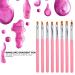DKTOTIUP 8-Piece Nail Art Brush Set - Pink Nail Design & Dotting Tools for Perfect Nail Painting - Buy Online on GoSupps.com