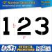 Pavement Stencils - 12 inch Number KIT Stencil Set - (12 Piece) - 12 x 9 x 1/8 (128 mil) - Pro-Grade Pro-Grade - 1/8 (126 mil) thick - Buy Online on GoSupps.com
